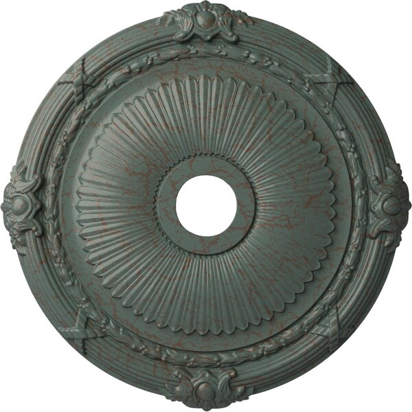 Ekena Millwork Heaton Medallion (Canopies up to 6 1/2"), 27 1/2"OD x 3 7/8"ID x 2 1/4"P, Cloud Burst Crackle CM27HECBC - main